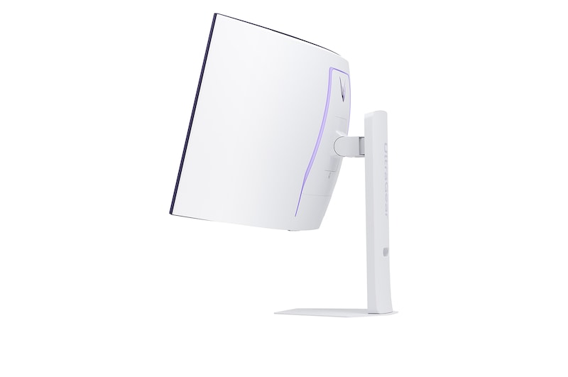 side view of a tilted monitor