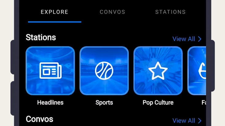 7 different RAiDiO FYI's AI DJ photos are shown with their names 7 different RAiDiO FYI's AI DJ photos are shown with their names