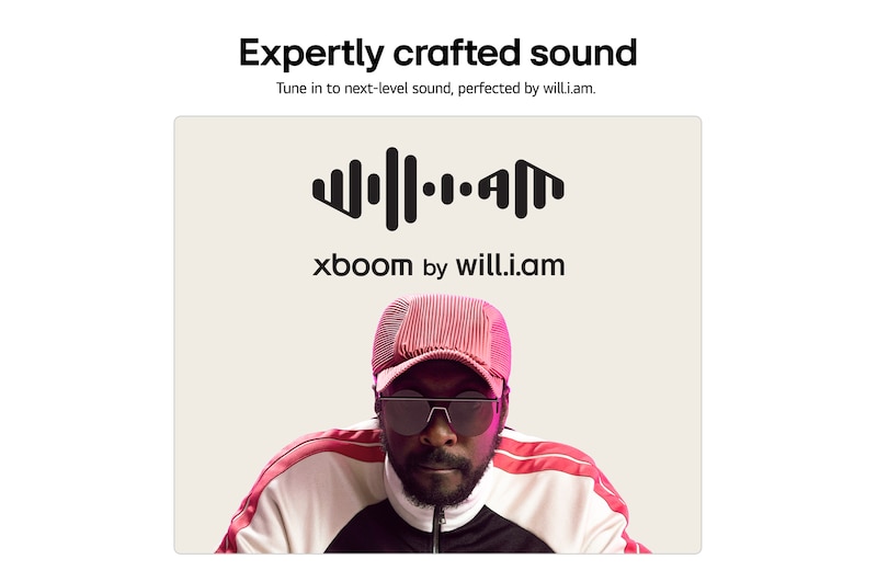 Vooraanzicht van LG xboom Grab by will.i.am | Bluetooth Speaker | xboom Signature Sound with Ultimate Portability GRAB.AEUSLBK