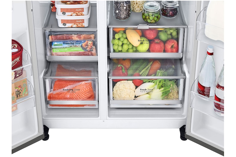LG 635L Side by Side Fridge with Craft Ice™, GS-D600PLC