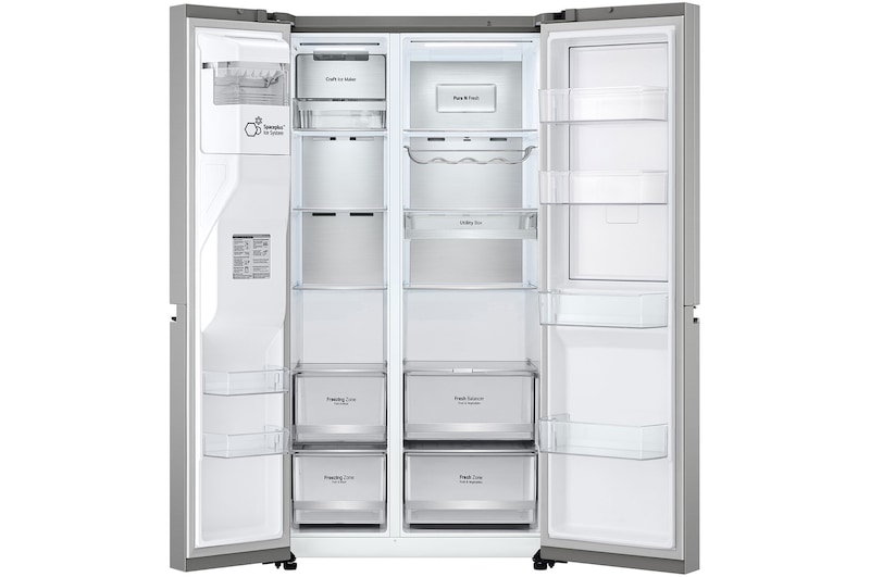 LG 635L Side by Side Fridge with Craft Ice™, GS-D600PLC