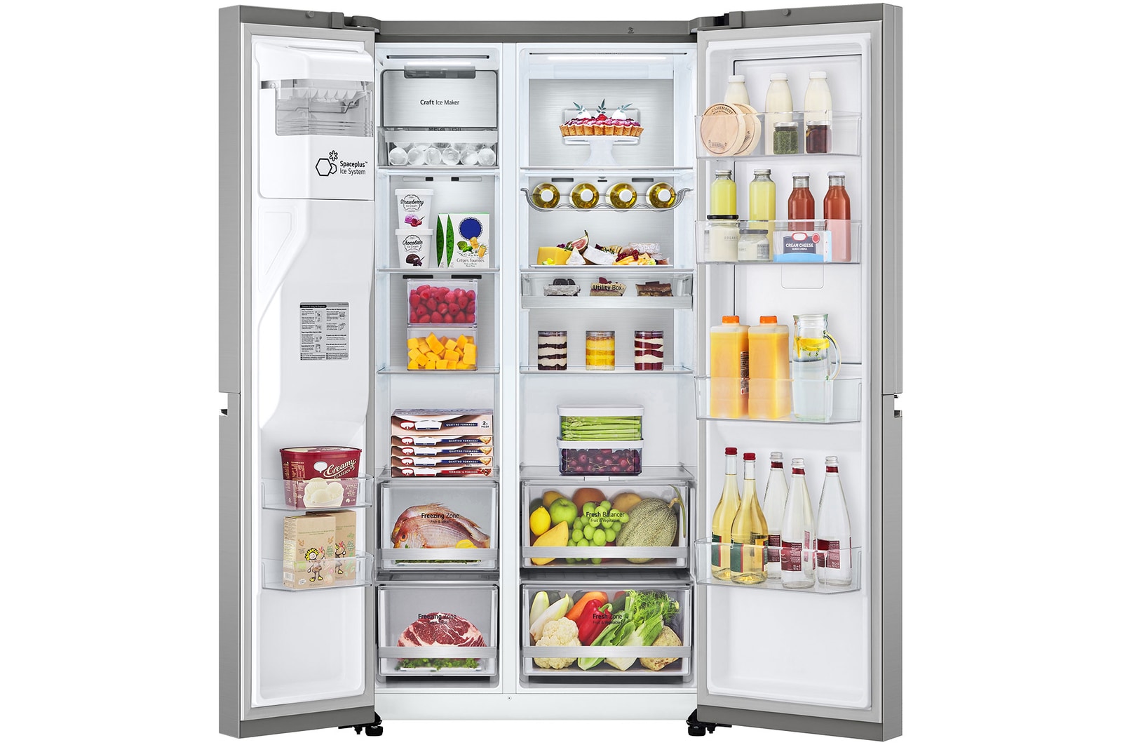 LG 635L Side by Side Fridge with Craft Ice™, GS-D600PLC