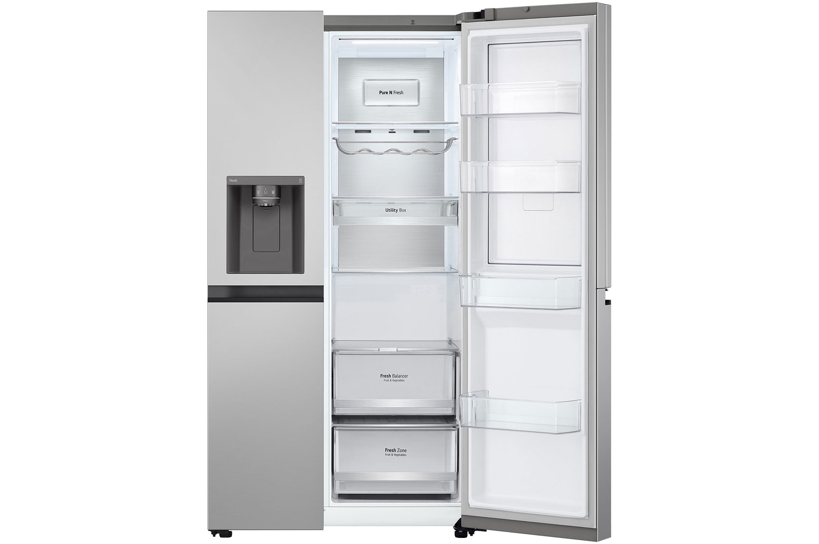 LG 635L Side by Side Fridge with Craft Ice™, GS-D600PLC