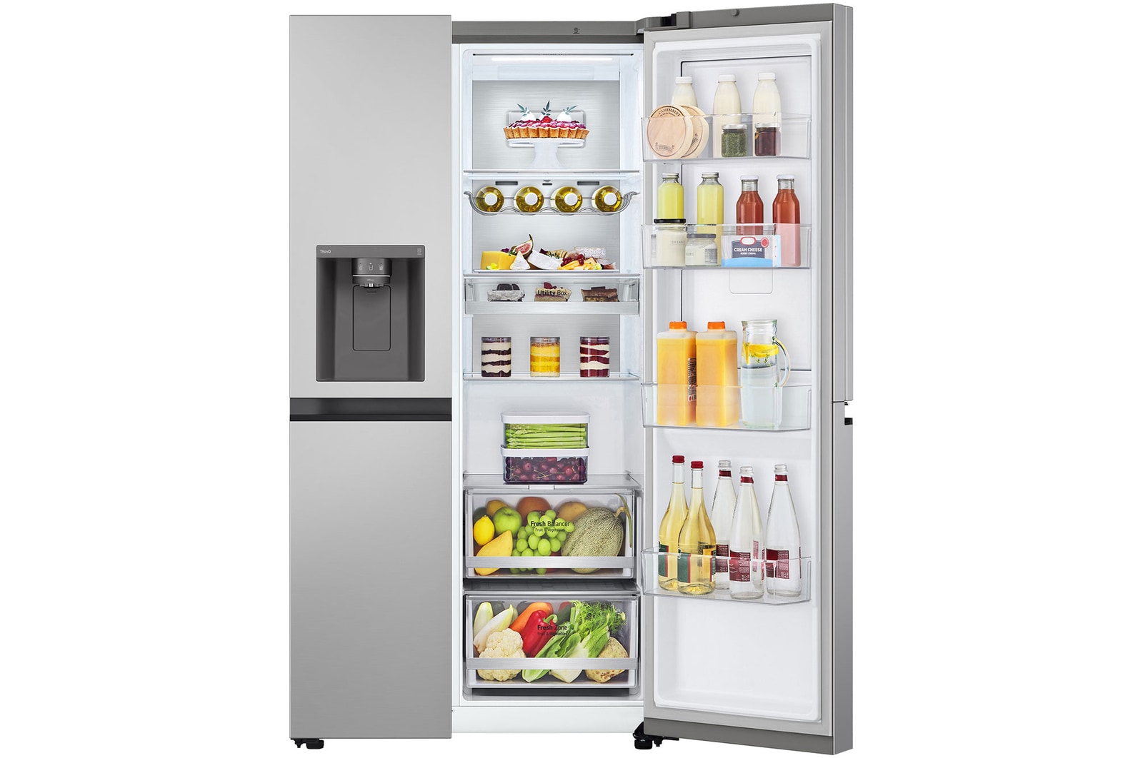 LG 635L Side by Side Fridge with Craft Ice™, GS-D600PLC