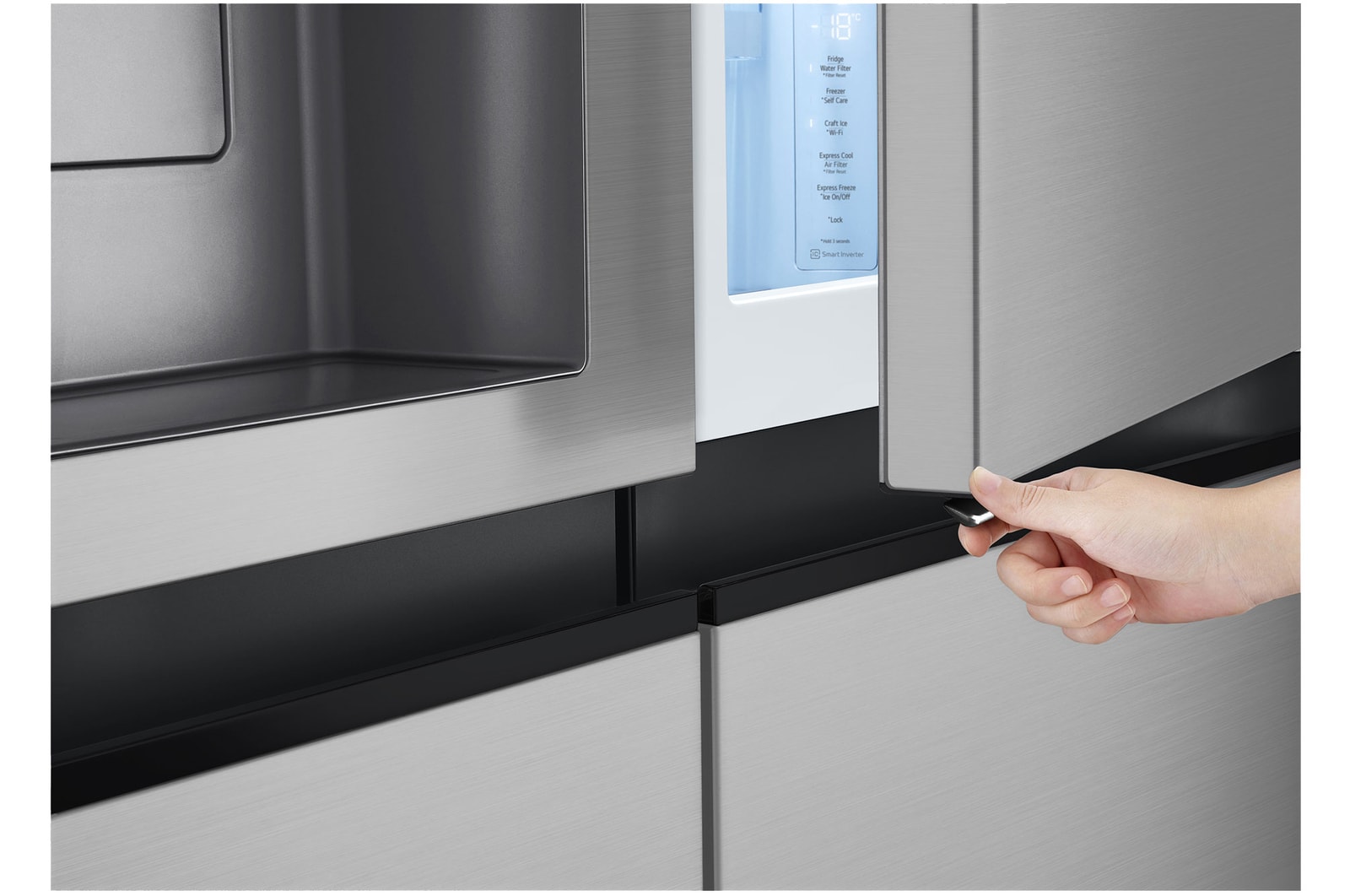 LG 635L Side by Side Fridge with Craft Ice™, GS-D600PLC