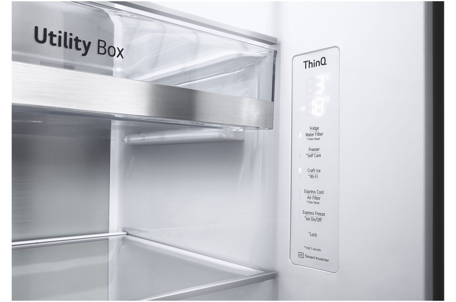 LG 635L Side by Side Fridge with Craft Ice™, GS-D600PLC