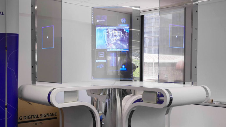 Anglo American use LG Transparent OLED Displays for their 'Holodesk'