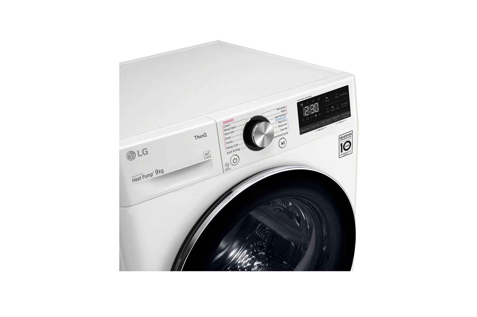 LG 9kg Heat Pump Dryer with Inverter Control, DVH9-09W