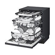 LG 15 Place QuadWash® Dishwasher with Auto Open Door in Matte Black Finish with TrueSteam™ - Built-Under, XD3A25UMB