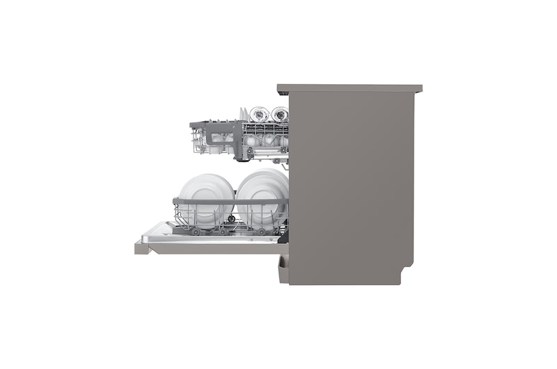 LG 14 Place QuadWash® Dishwasher in Platinum Steel Finish, XD4B14PS