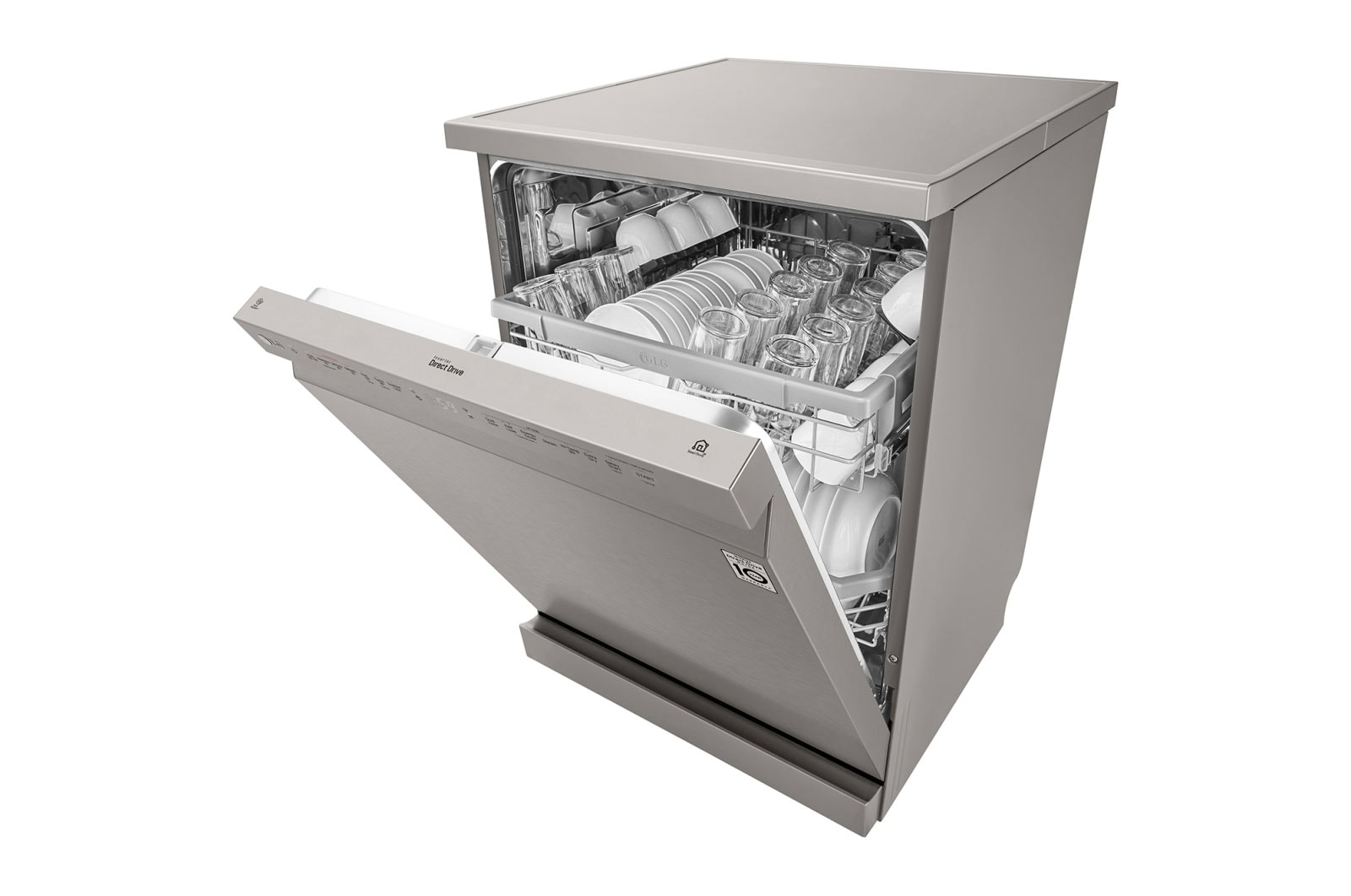 LG 14 Place QuadWash® Dishwasher in Platinum Steel Finish with TrueSteam®, XD4B24PS