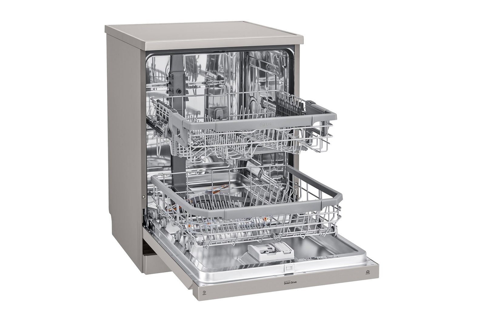 LG 14 Place QuadWash® Dishwasher in Platinum Steel Finish with TrueSteam®, XD4B24PS