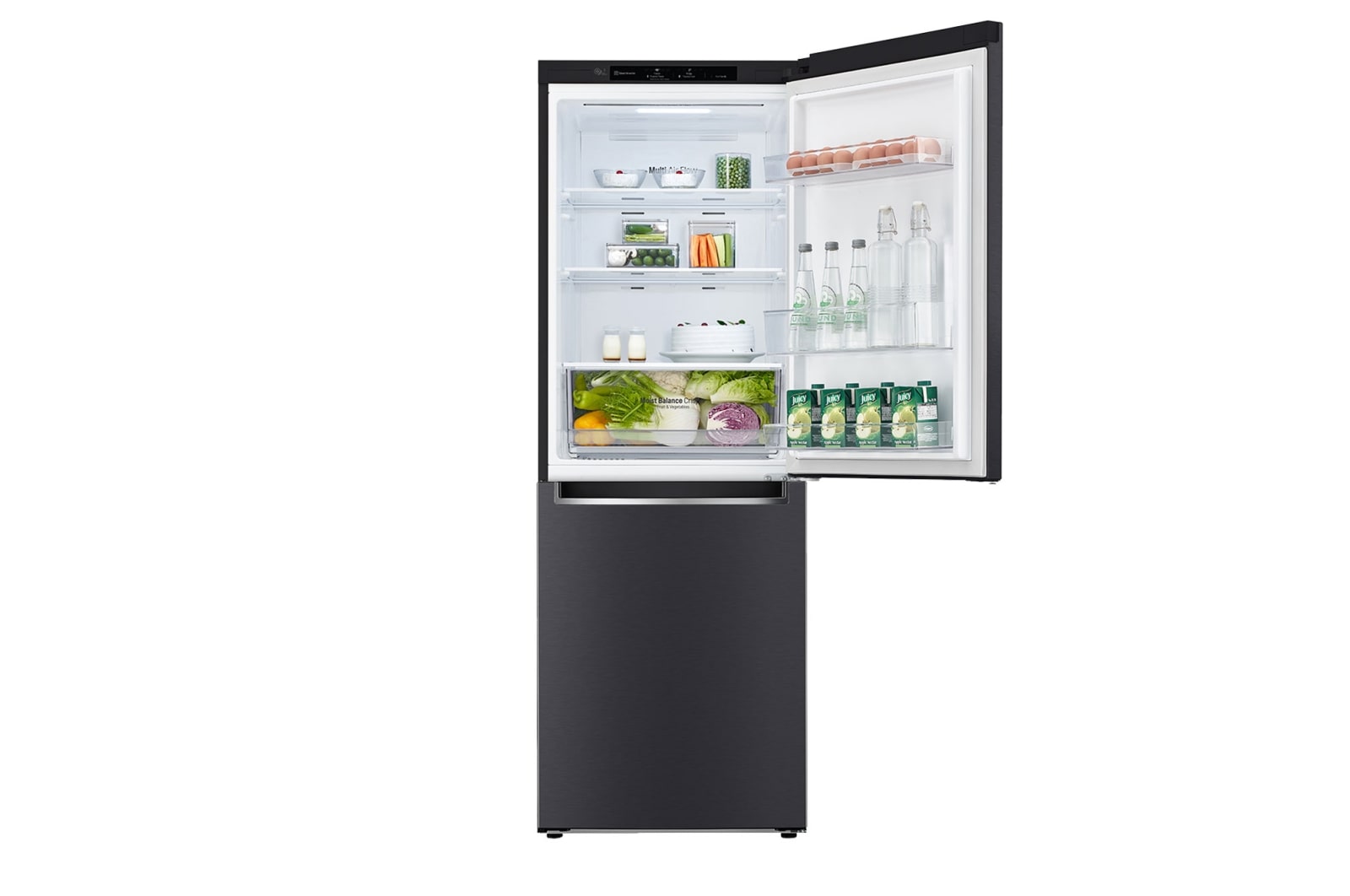 LG 306L Bottom Mount Fridge with Door Cooling in Matte Black Finish, GB-335MBL