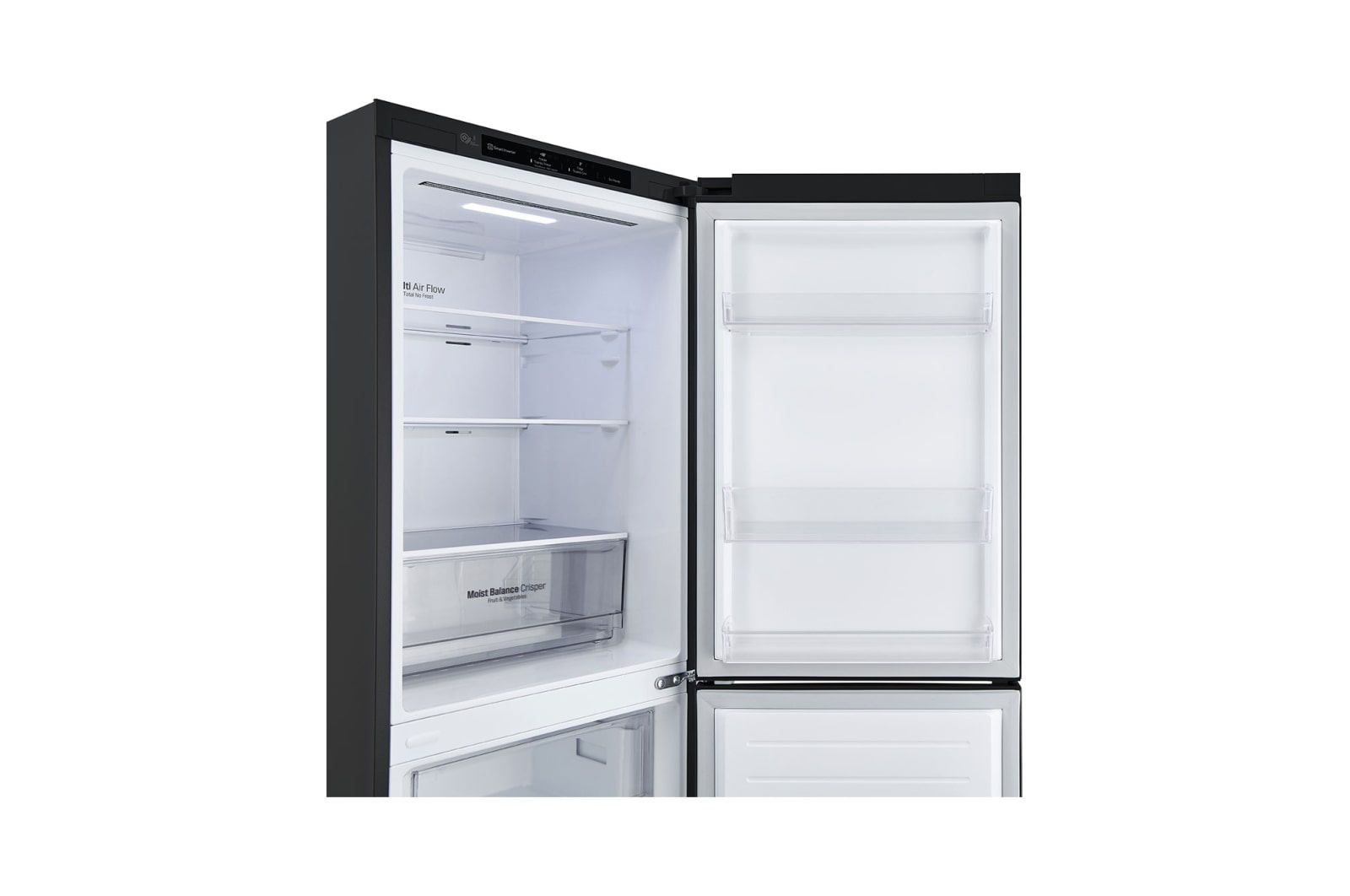 LG 306L Bottom Mount Fridge with Door Cooling in Matte Black Finish, GB-335MBL