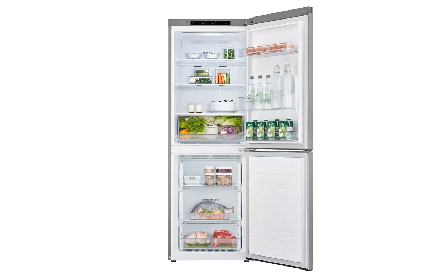 LG 306L Bottom Mount Fridge - Stainless Finish, GB-335PL