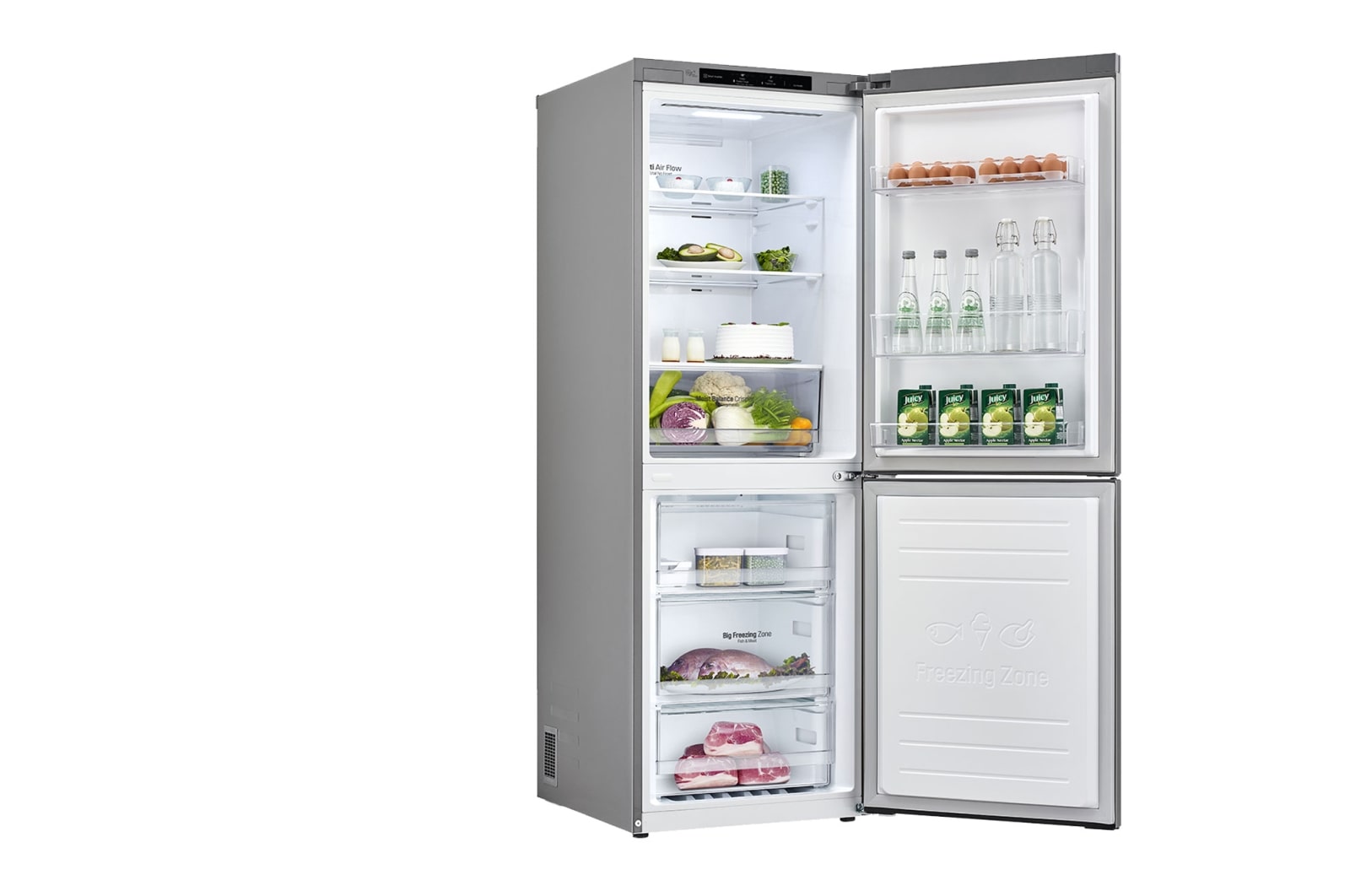 LG 306L Bottom Mount Fridge with Door Cooling in Stainless Finish, GB-335PL