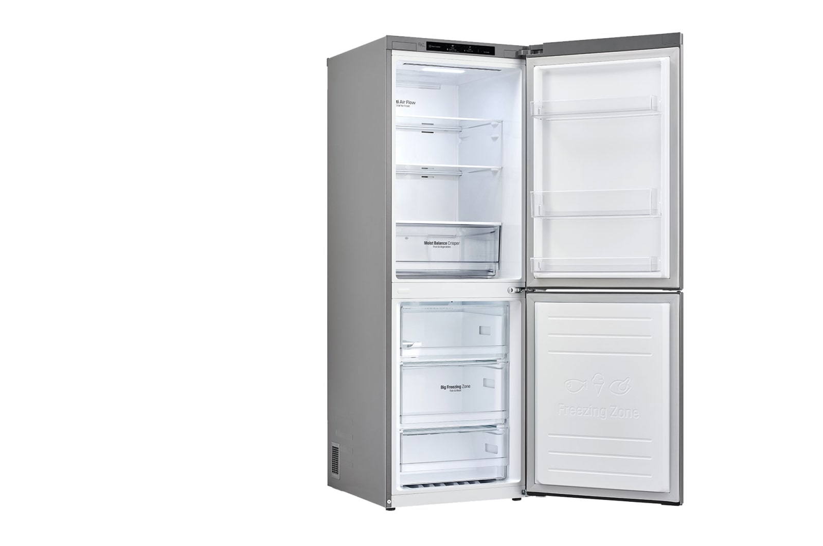 LG 306L Bottom Mount Fridge with Door Cooling in Stainless Finish, GB-335PL