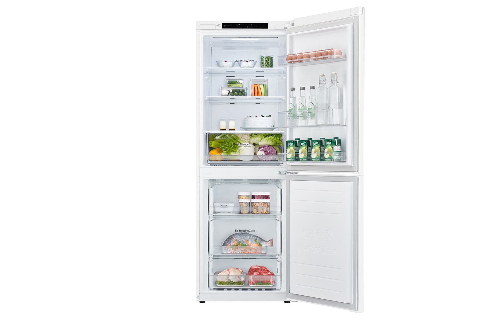 LG 306L Bottom Mount Fridge with Door Cooling in White Finish​, GB-335WL