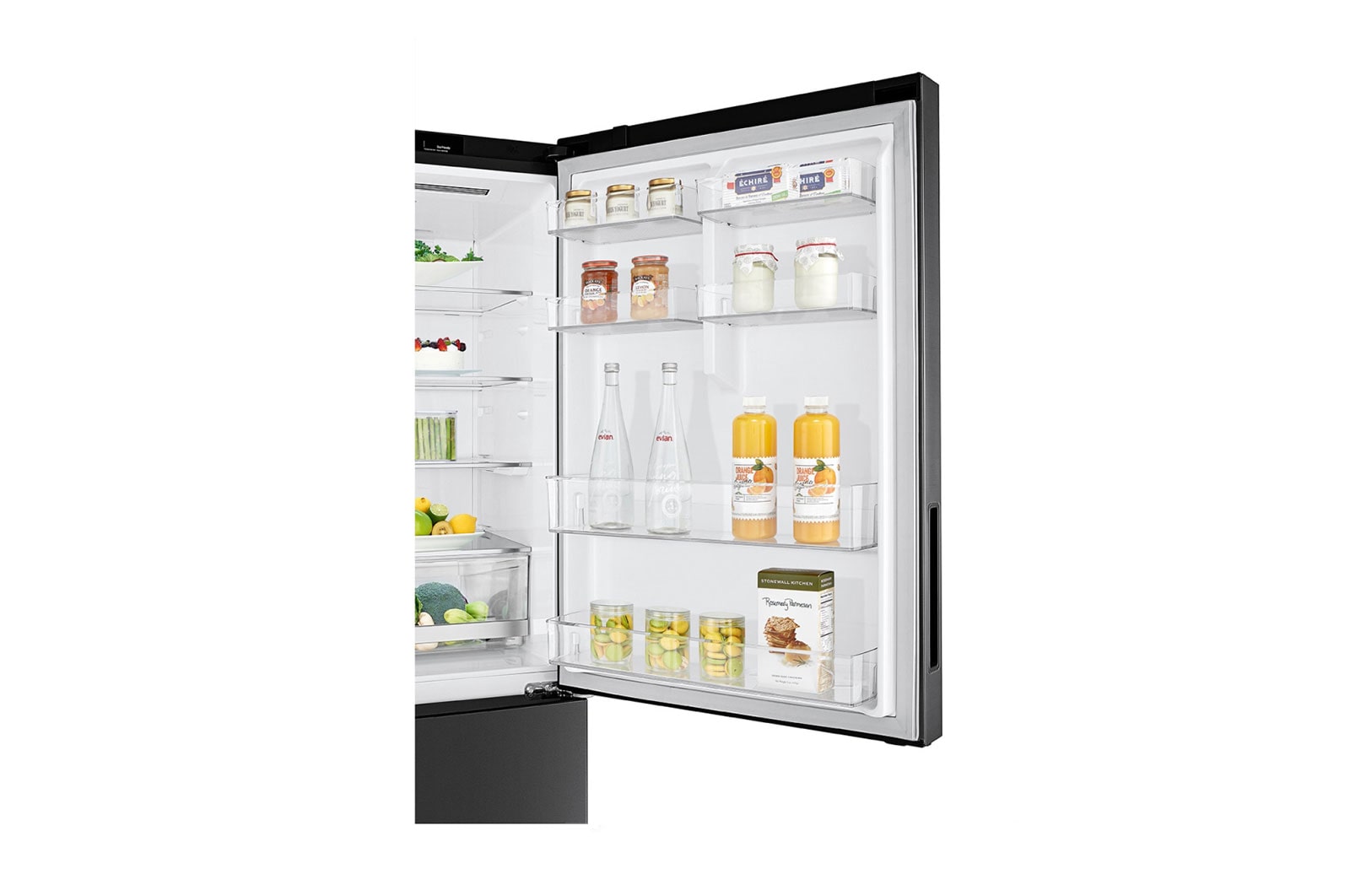 LG 420L Bottom Mount Fridge - Matte Black Finish, GB-455MBL