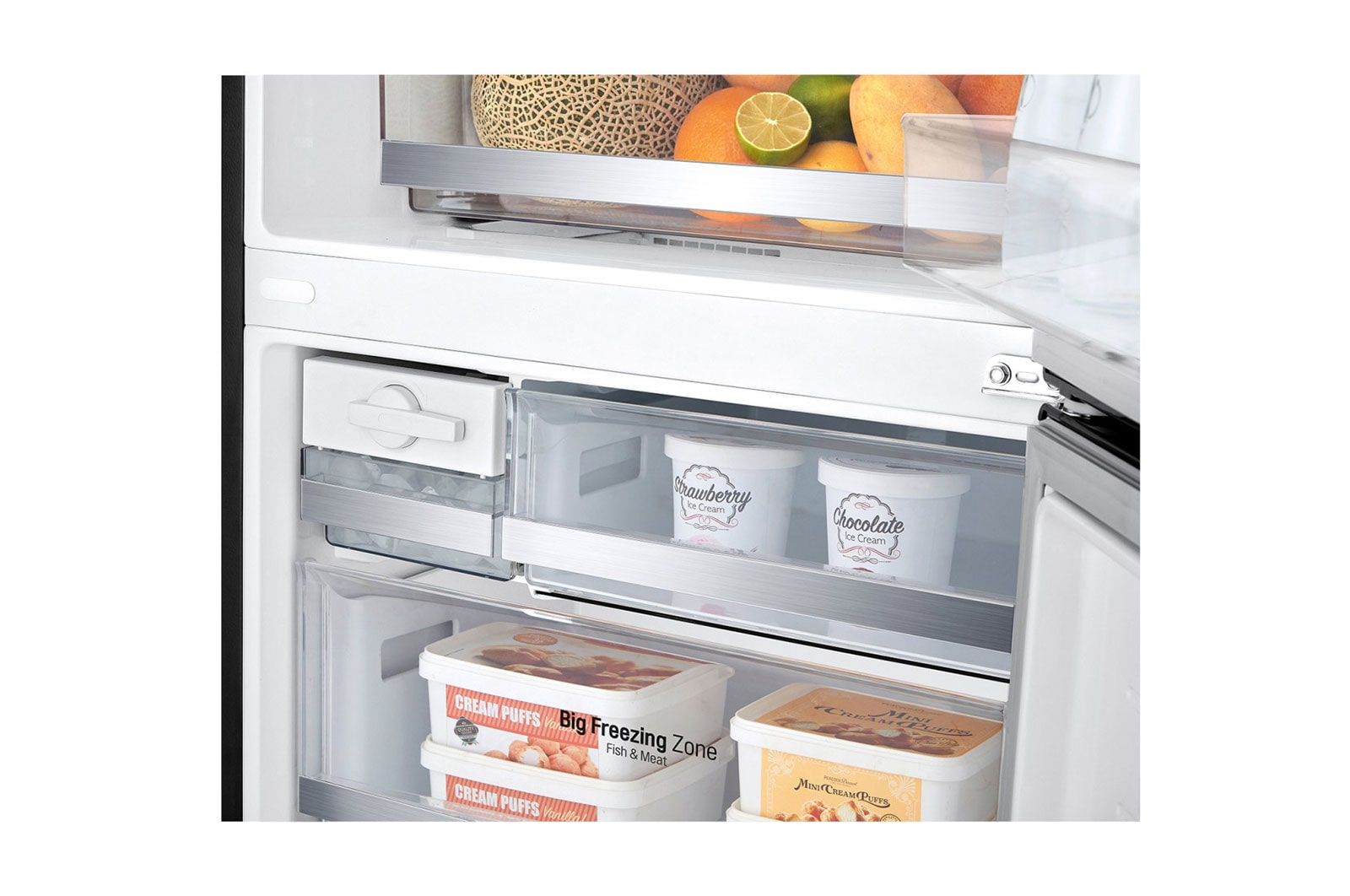 LG 420L Bottom Mount Fridge - Matte Black Finish, GB-455MBL