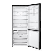 LG 420L Bottom Mount Fridge - Matte Black Finish, GB-455MBL