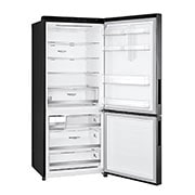 LG 420L Bottom Mount Fridge - Matte Black Finish, GB-455MBL