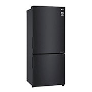 LG 420L Bottom Mount Fridge with Door Cooling in Matte Black Finish, GB-455MBL