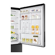 LG 420L Bottom Mount Fridge - Matte Black Finish, GB-455MBL