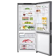 LG 420L Bottom Mount Fridge with Door Cooling in Dark Graphite Finish, GB-455UPLE