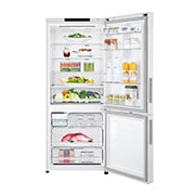 LG 420L Bottom Mount Fridge with Door Cooling in White Finish, GB-455WL