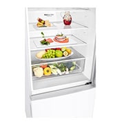 LG 420L Bottom Mount Fridge with Door Cooling in White Finish, GB-455WL