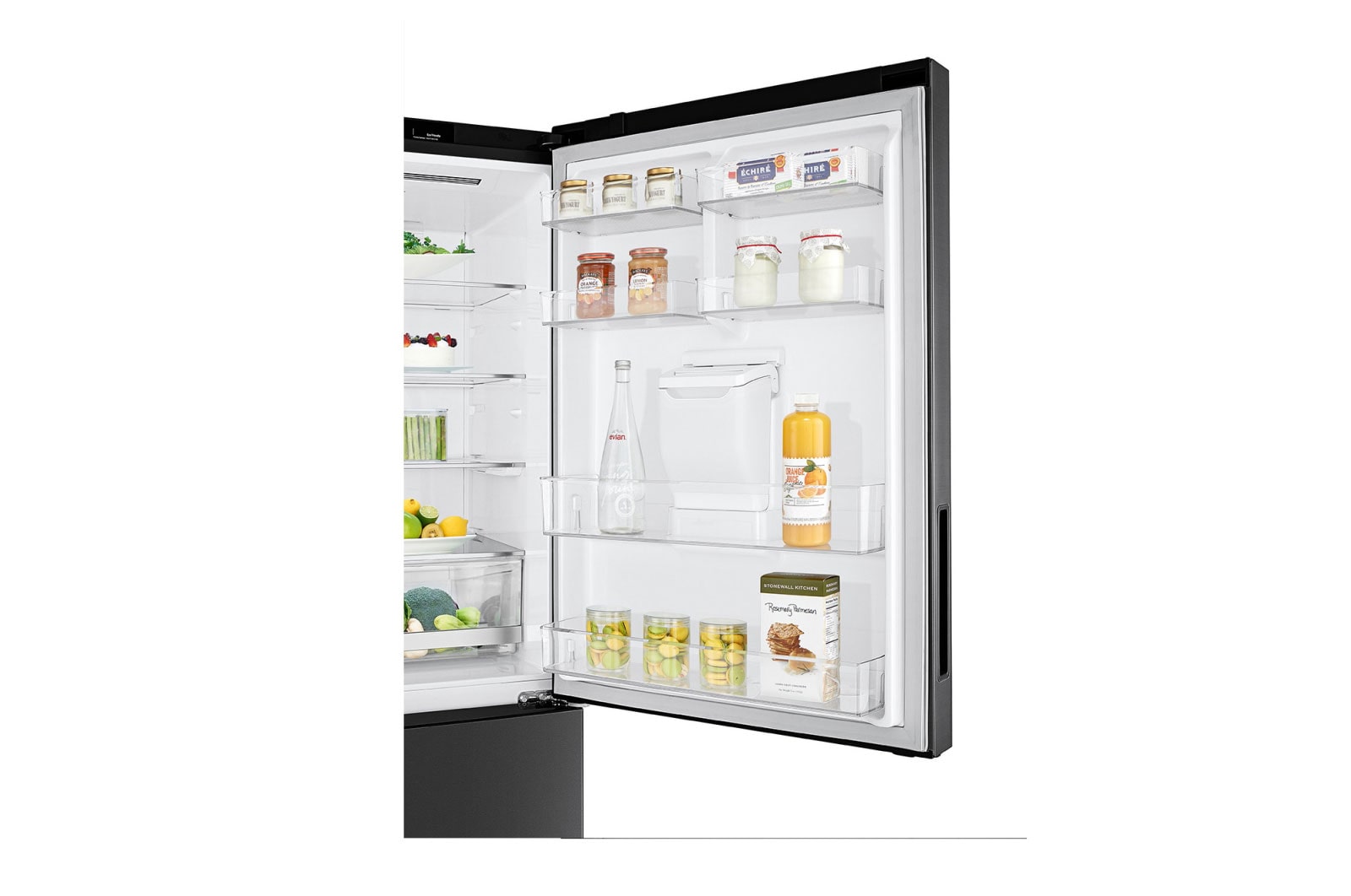 LG 420L Bottom Mount Fridge with Door Cooling in Matte Black Finish, GB-W455MBL