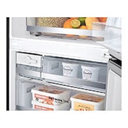 LG 420L Bottom Mount Fridge with Door Cooling in Matte Black Finish, GB-W455MBL