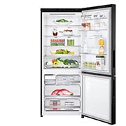 LG 420L Bottom Mount Fridge with Door Cooling in Matte Black Finish, GB-W455MBL