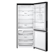 LG 420L Bottom Mount Fridge with Door Cooling in Matte Black Finish, GB-W455MBL