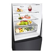 LG 420L Bottom Mount Fridge with Door Cooling in Matte Black Finish, GB-W455MBL