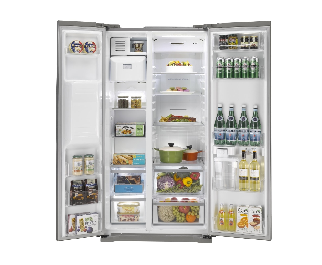 LG 563L Side by Side refrigerator with Non Plumbed Ice & Water, GC-L197HPNL