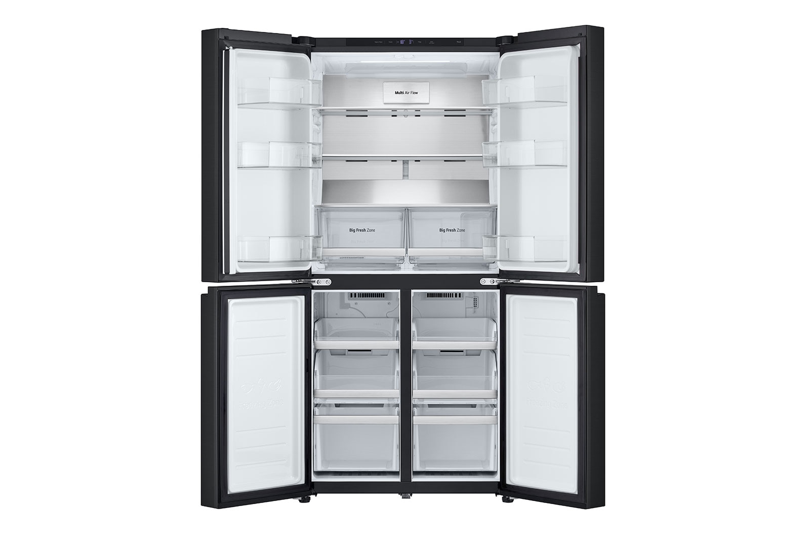 LG 530L Slim French Door Fridge in Matt Black Finish, GF-B505MBL