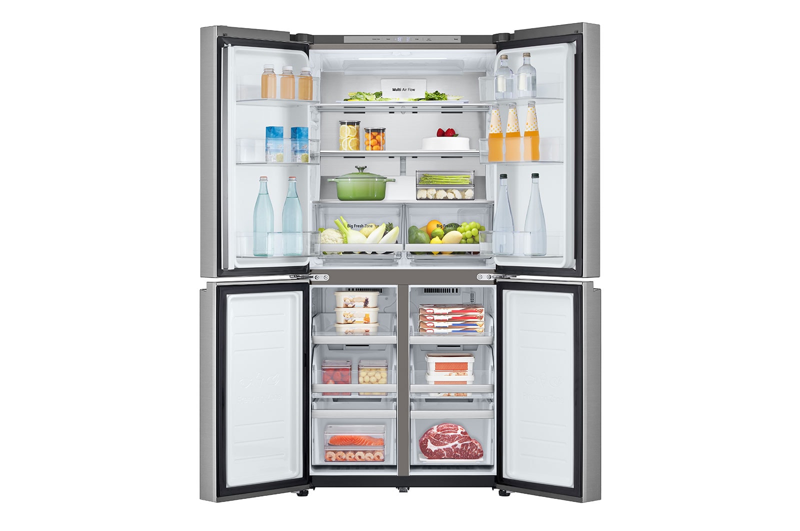 LG 530L Slim French Door Fridge in Stainless Finish, GF-B505PL