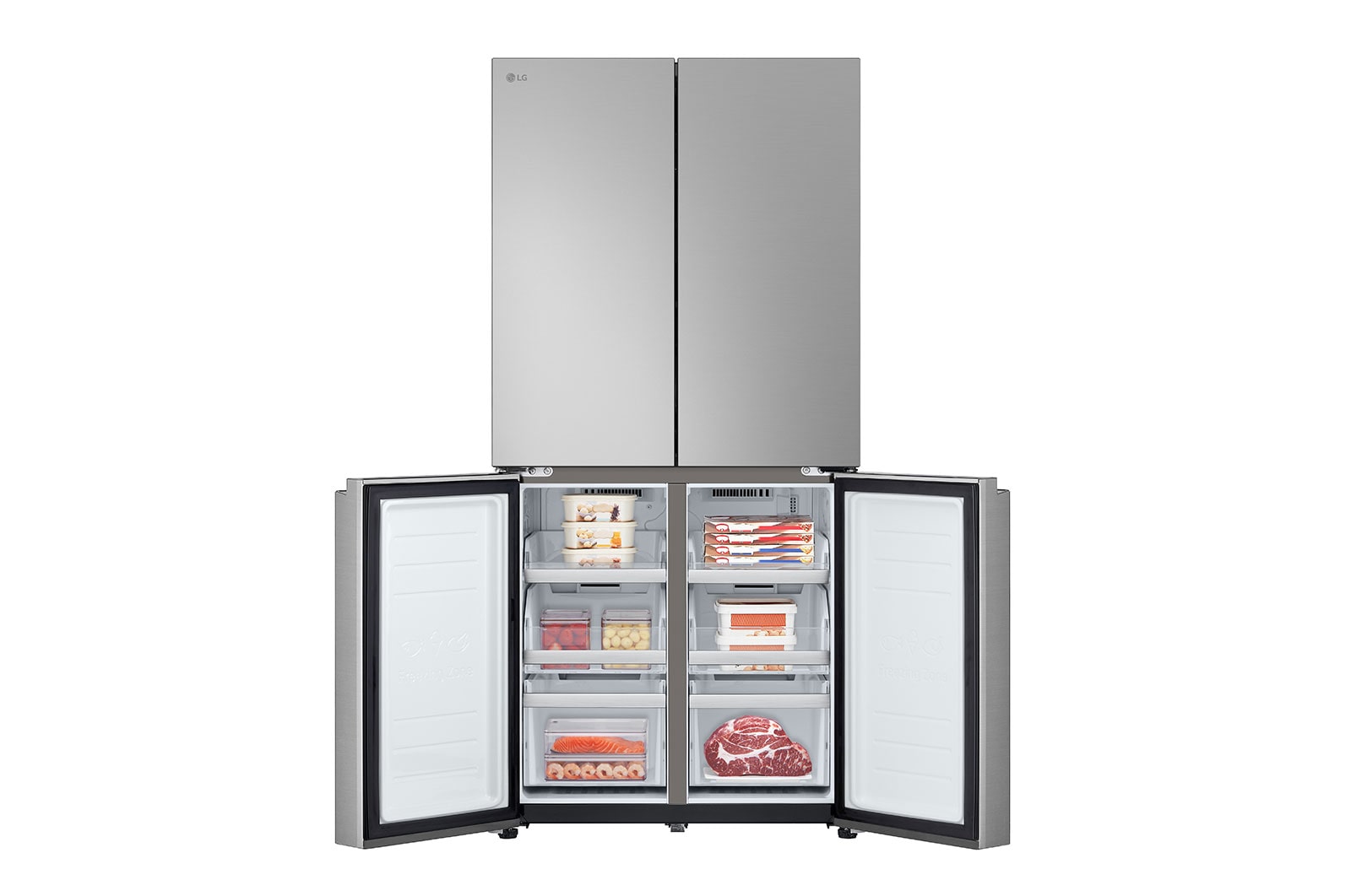 LG 530L Slim French Door Fridge in Stainless Finish, GF-B505PL