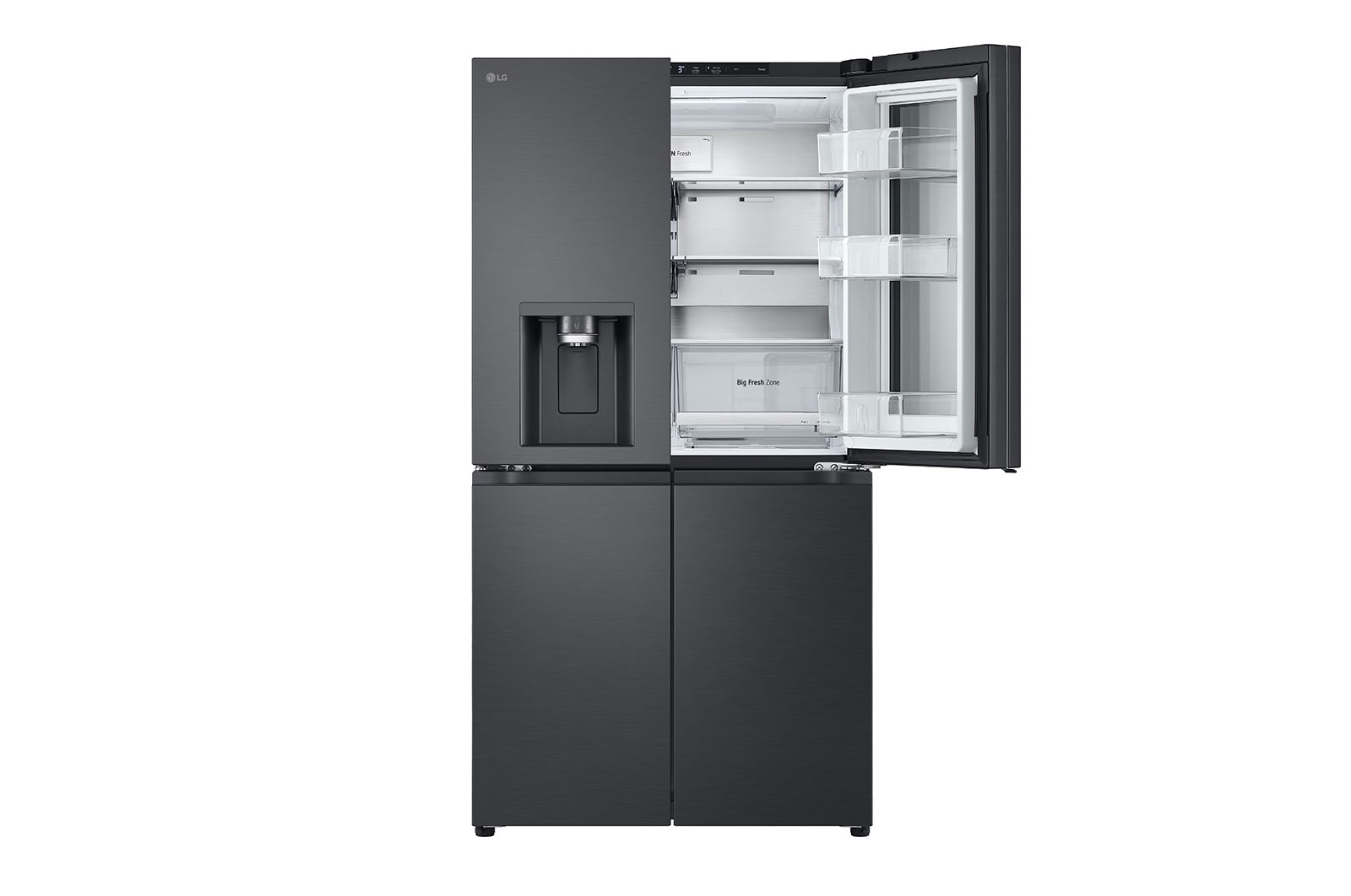 LG 638L French Door Fridge, with Door-In-Door®, in Matte Black Finish, GF-D700MBLC