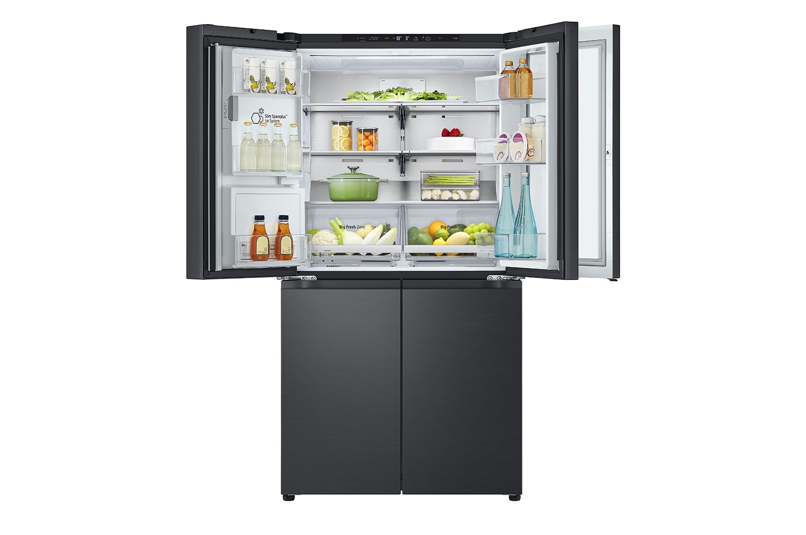 LG 638L French Door Fridge, with Door-In-Door®, in Matte Black Finish, GF-D700MBLC