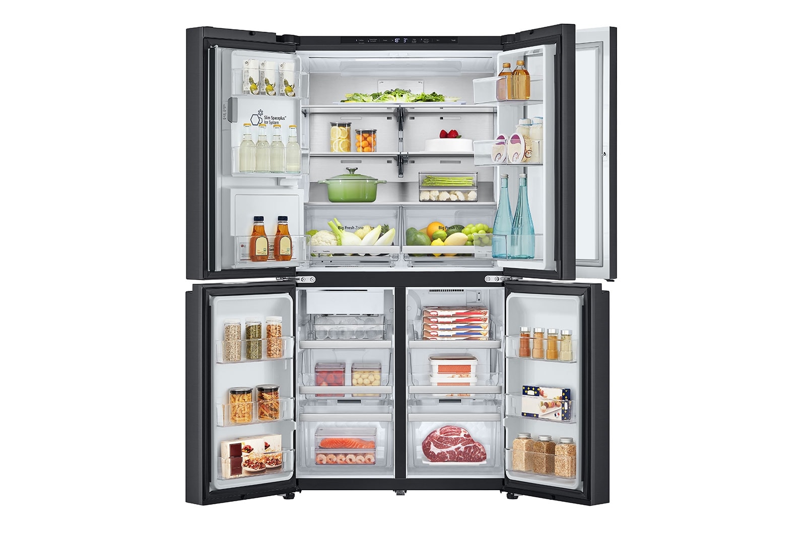 LG 638L French Door Fridge, with Door-In-Door®, in Matte Black Finish, GF-D700MBLC