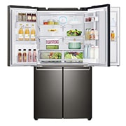 LG 708L French Door Fridge, with Door-in-Door®, in Black Stainless Steel, GF-D708BSL