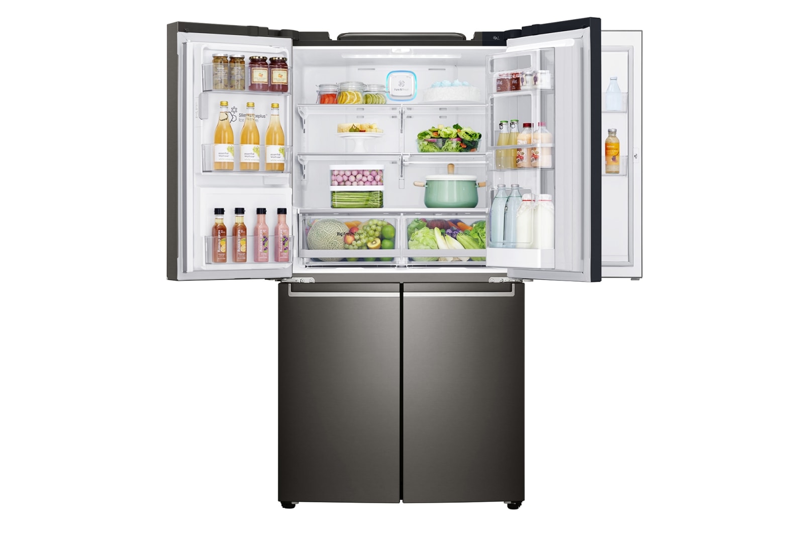 LG 708L French Door Fridge, with Door-in-Door®, in Black Stainless Steel, GF-D708BSL