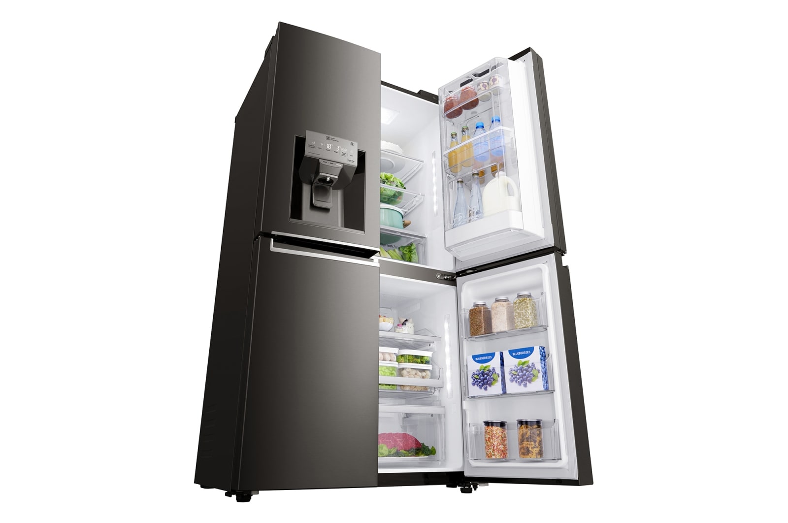 LG 708L French Door Fridge, with Door-in-Door®, in Black Stainless Steel, GF-D708BSL