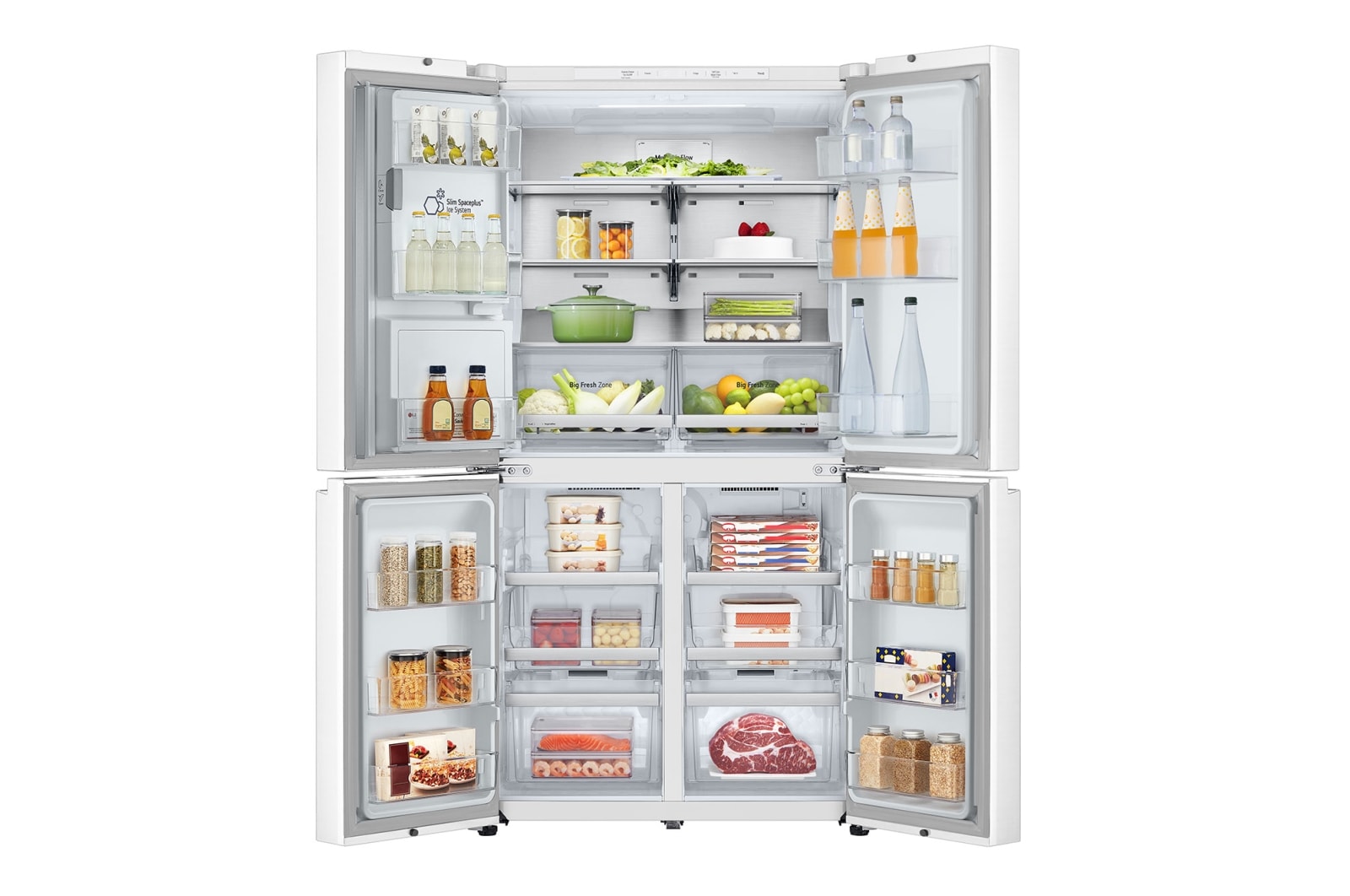 LG 637L French Door Fridge in Essence Matte White Finish, GF-L700MWH