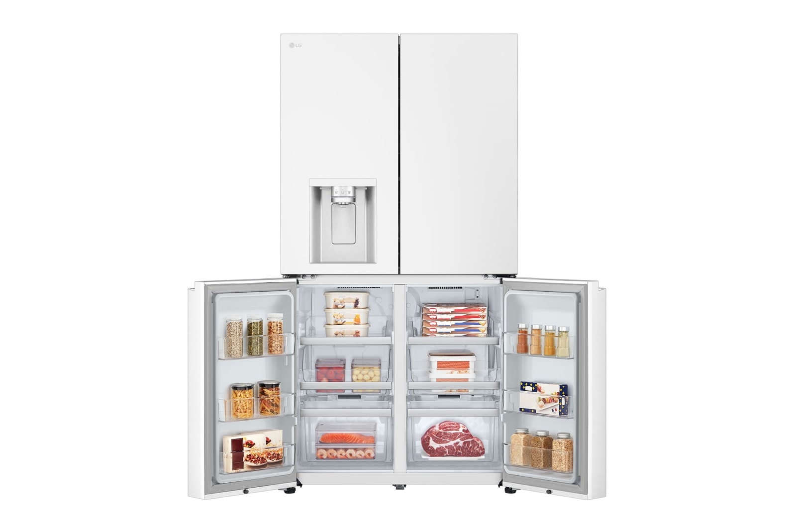 LG 637L French Door Fridge in Essence Matte White Finish, GF-L700MWH