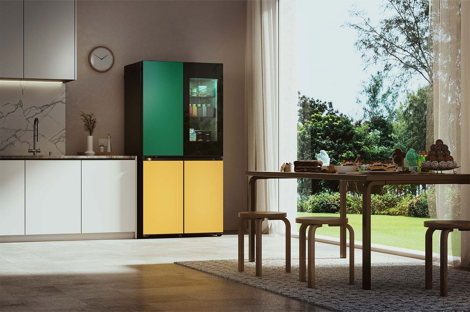 LG 617L French Door Fridge with MoodUP® LED Door Panels, GF-MV600