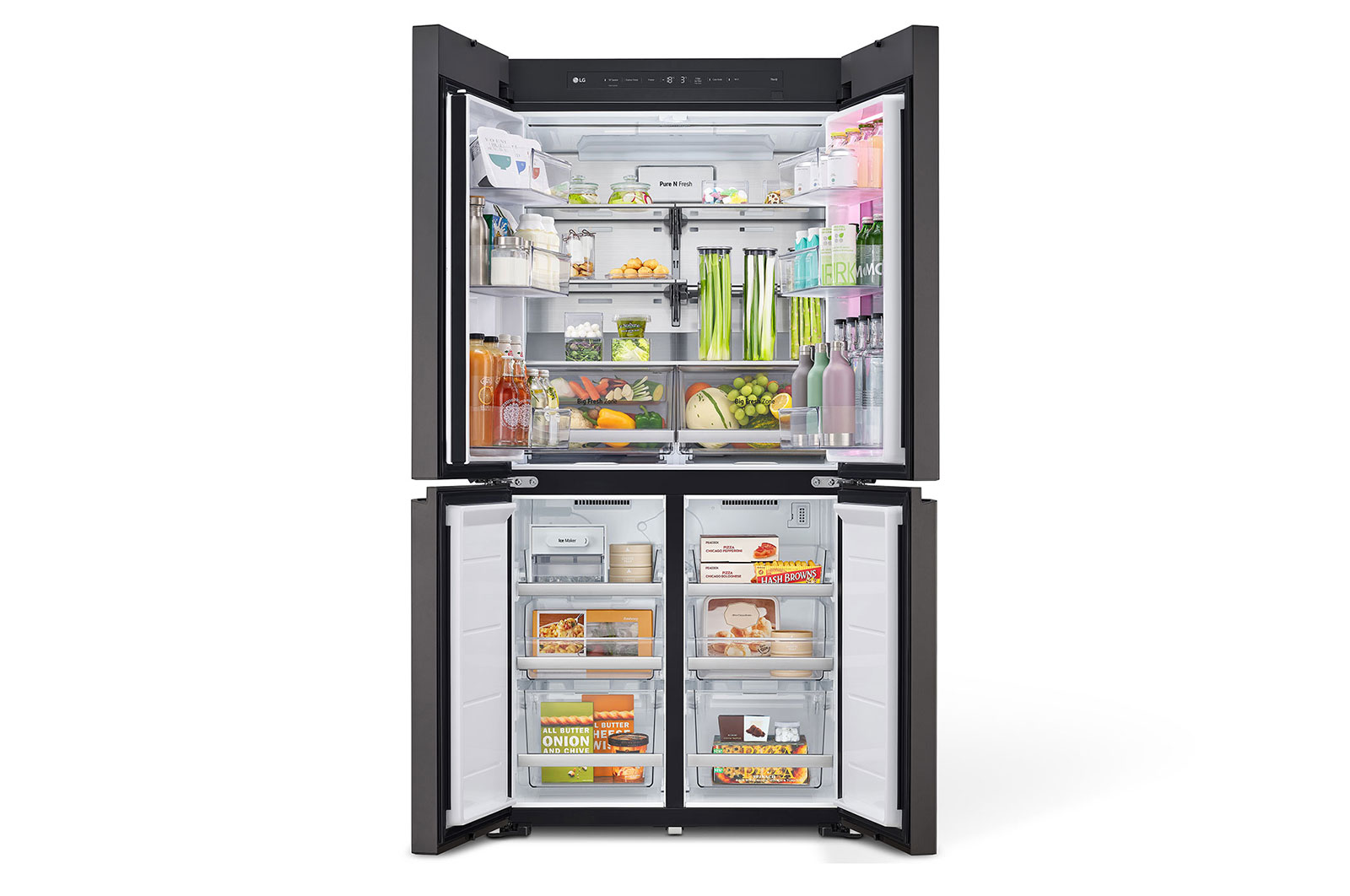 LG 617L French Door Fridge with MoodUP® LED Door Panels, GF-MV600